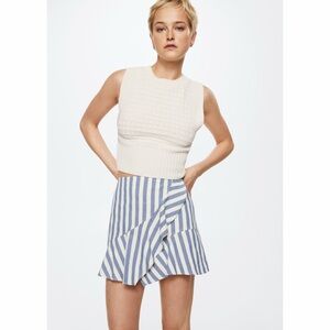 Mango Striped Cotton Skirt